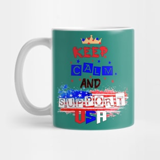 Keep calm and support USA Mug